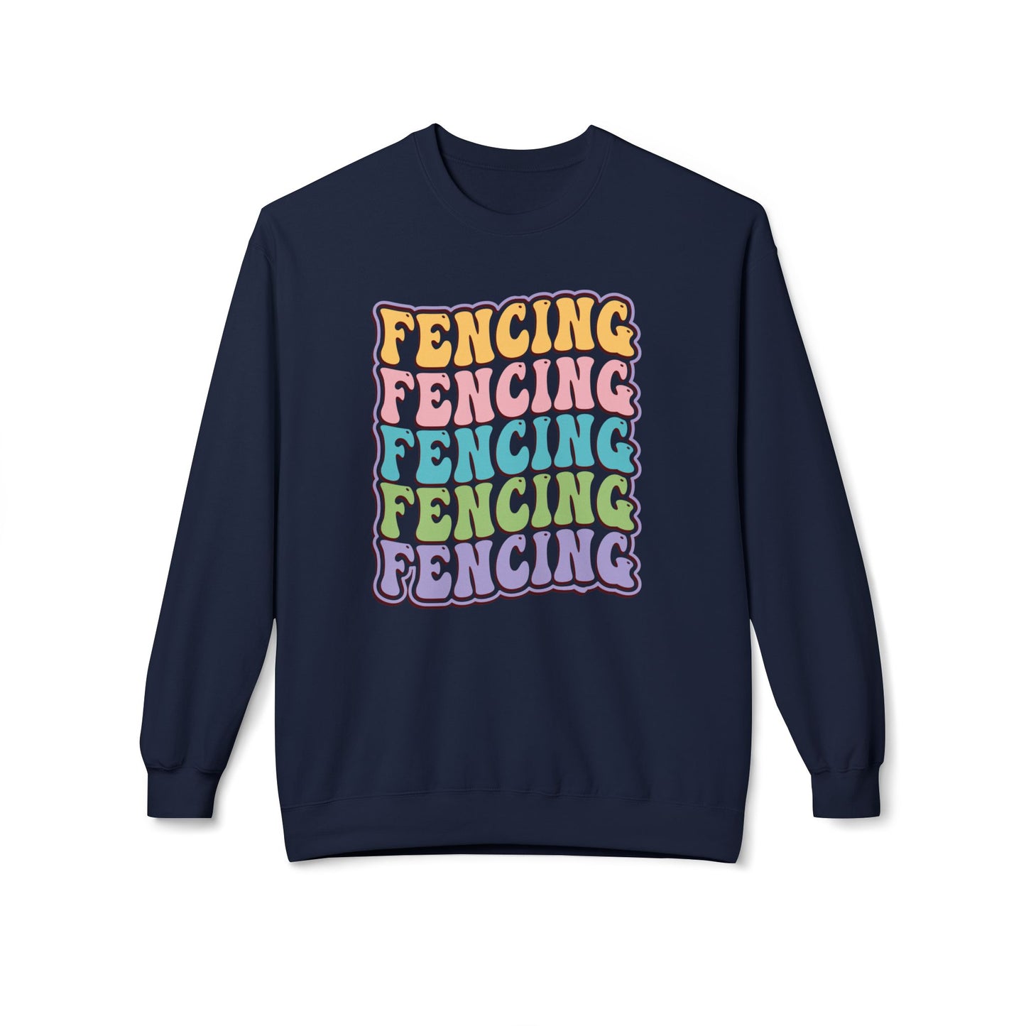 Fencing Wave Pattern Sweatshirt