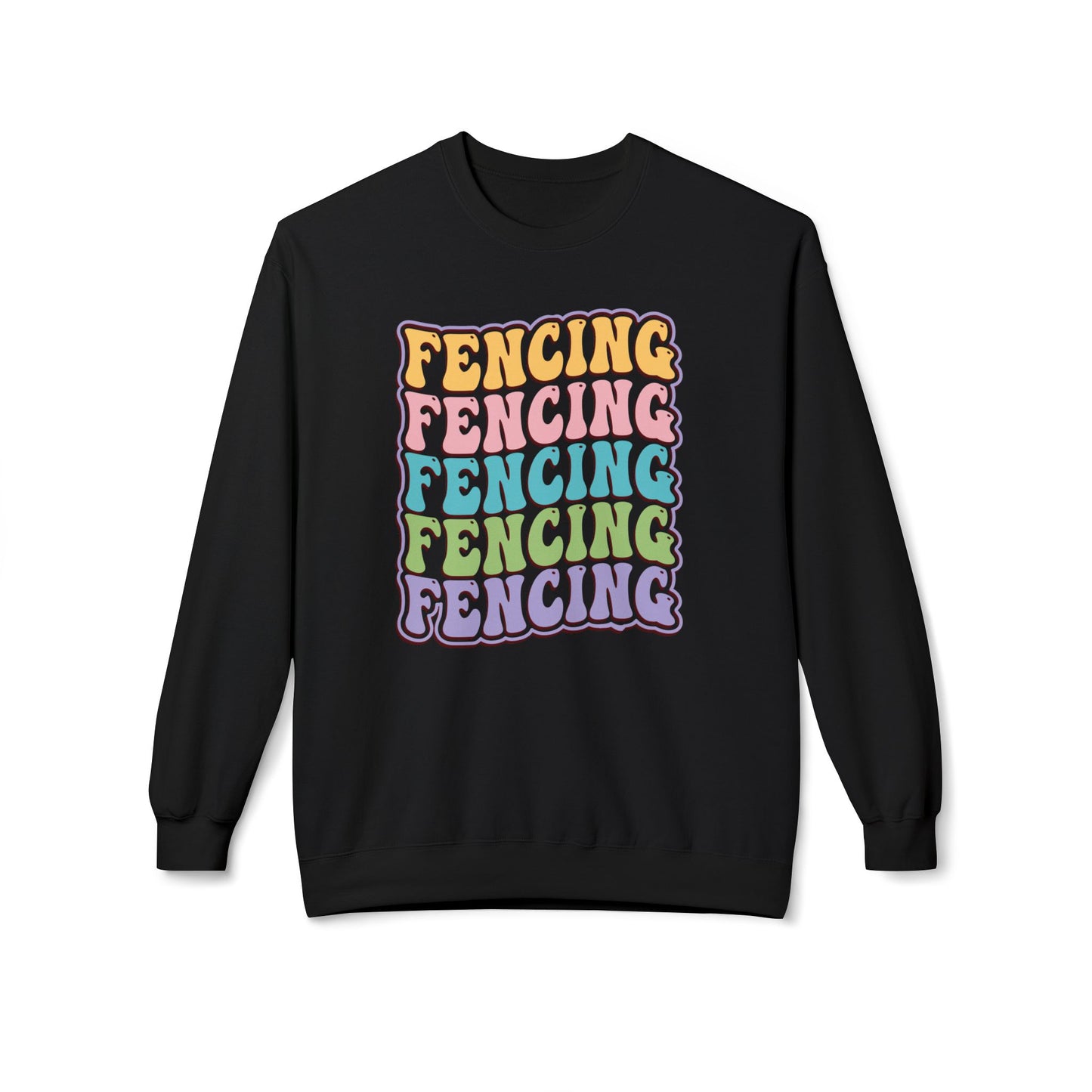 Fencing Wave Pattern Sweatshirt