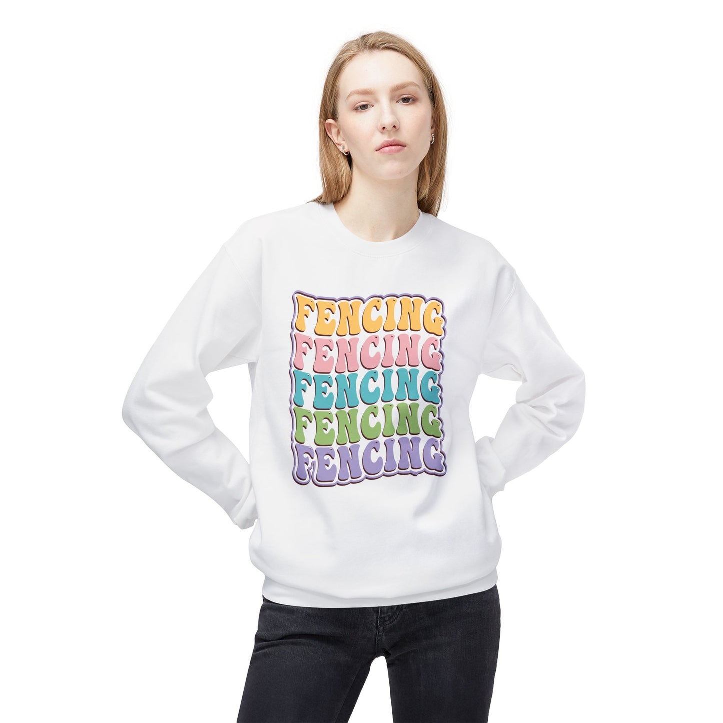 Fencing Wave Pattern Sweatshirt