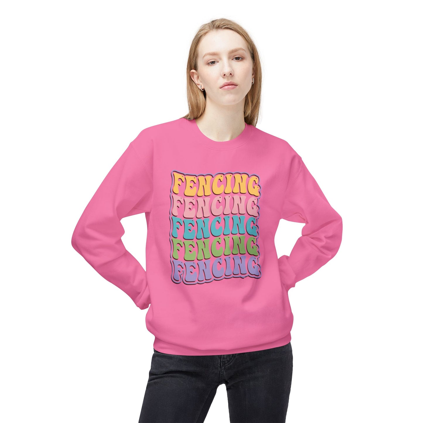 Fencing Wave Pattern Sweatshirt