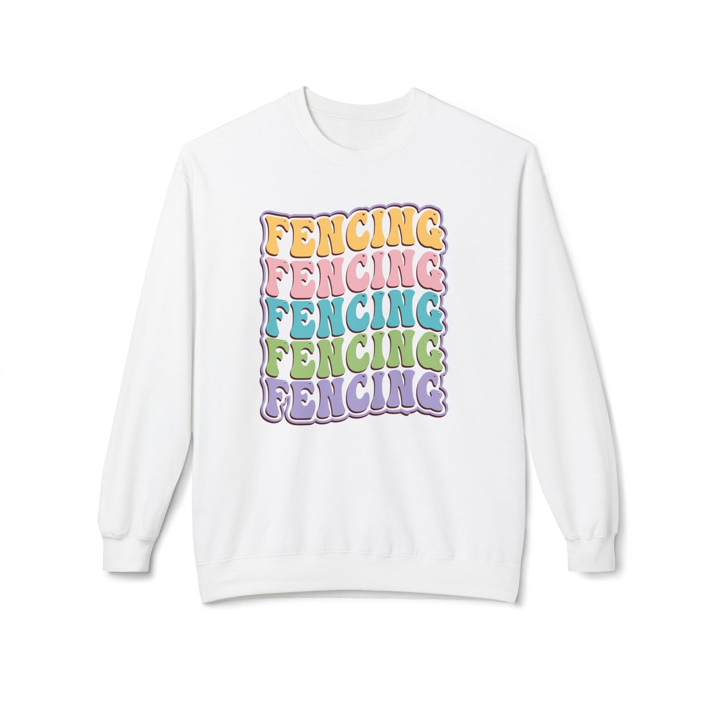 Fencing Wave Pattern Sweatshirt