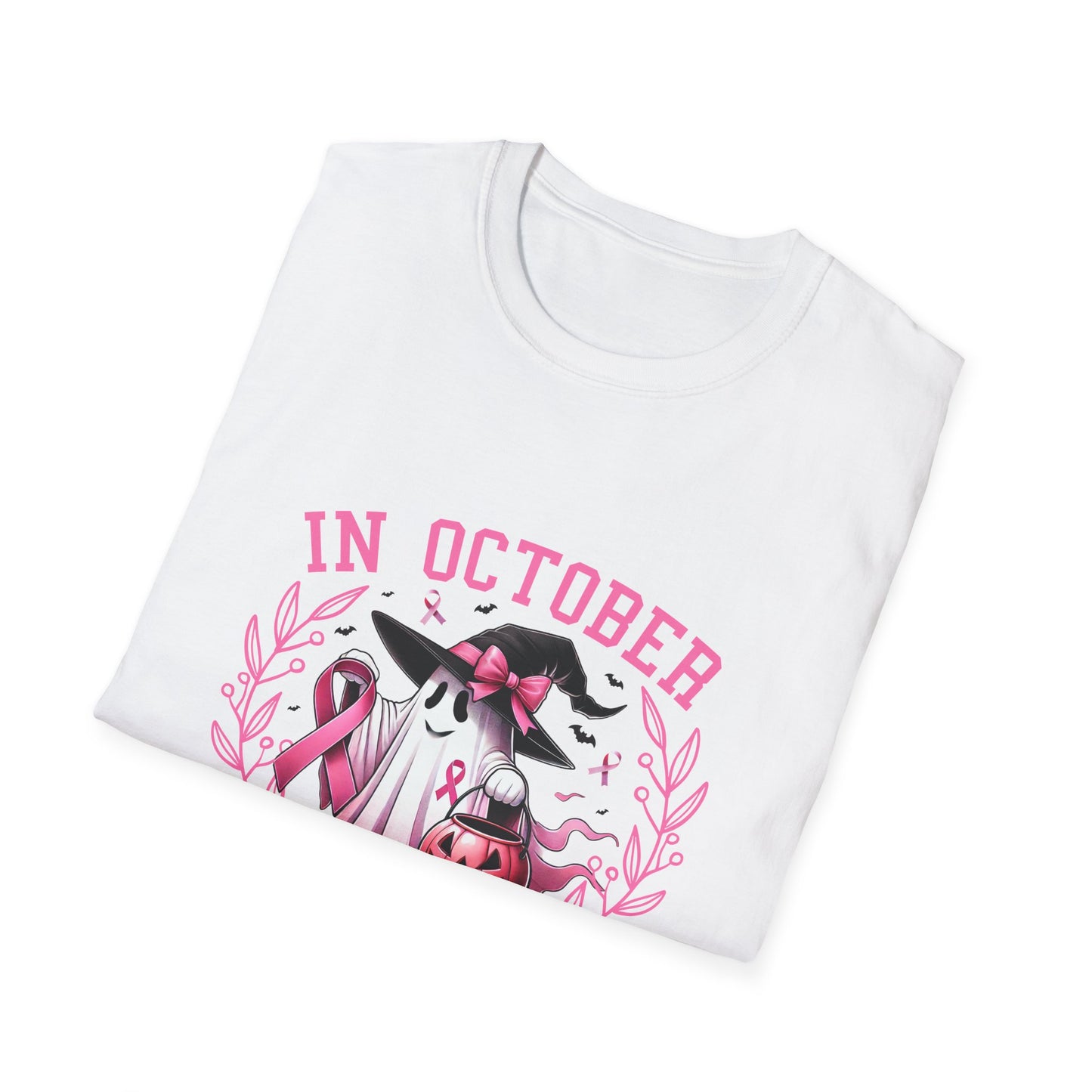 Pink Ghost Breast Cancer Awareness T-Shirt