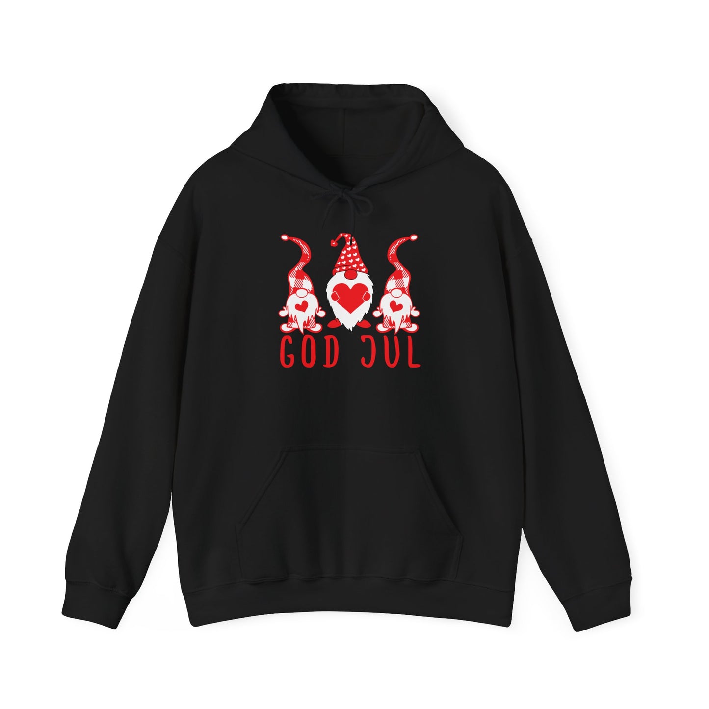 Merry Christmas/God Jul  Gnome Hooded Sweatshirt