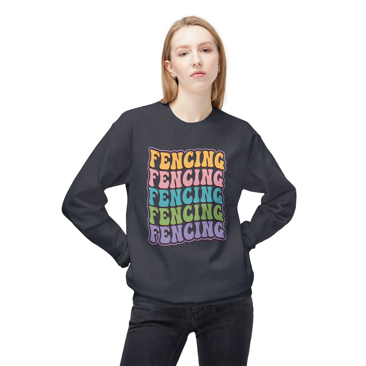 Fencing Wave Pattern  Sweatshirt