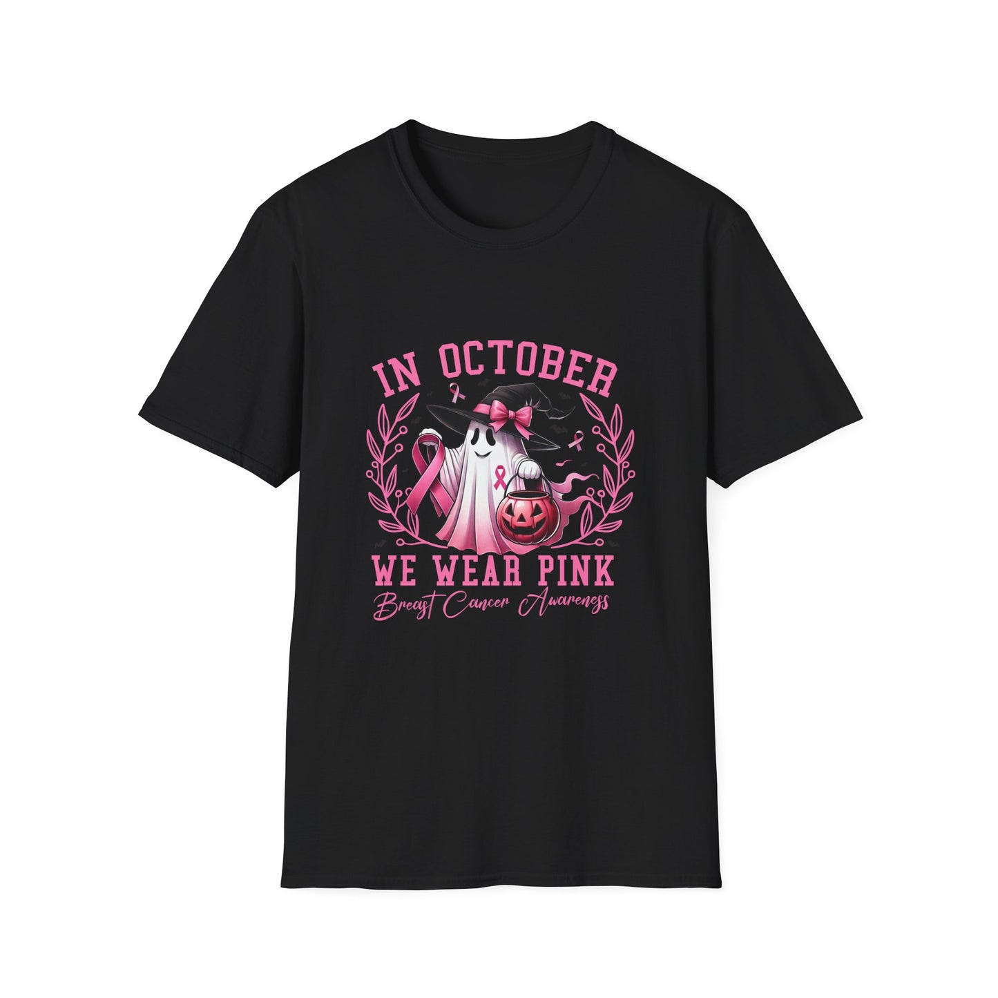 Pink Ghost Breast Cancer Awareness T-Shirt