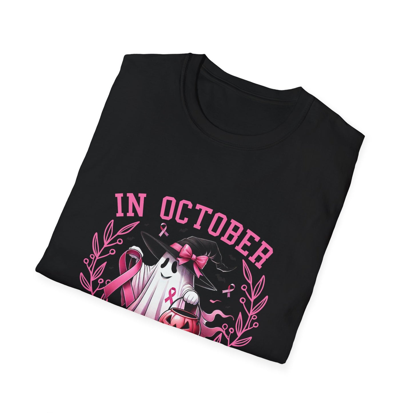 Pink Ghost Breast Cancer Awareness T-Shirt