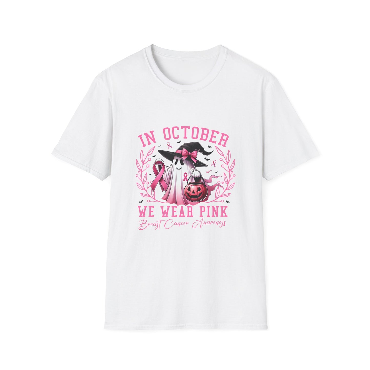 Pink Ghost Breast Cancer Awareness T-Shirt